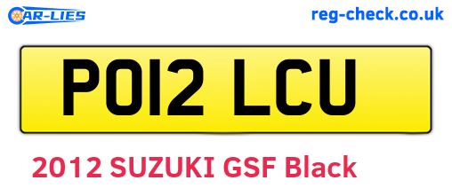 PO12LCU are the vehicle registration plates.
