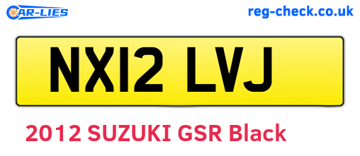 NX12LVJ are the vehicle registration plates.