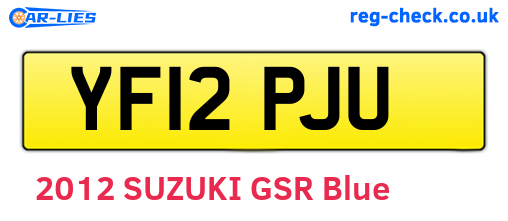 YF12PJU are the vehicle registration plates.