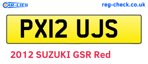 PX12UJS are the vehicle registration plates.