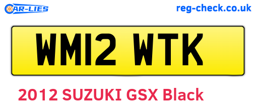 WM12WTK are the vehicle registration plates.