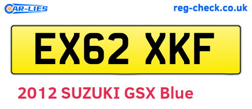 EX62XKF are the vehicle registration plates.