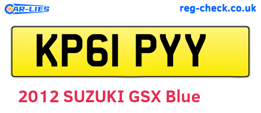 KP61PYY are the vehicle registration plates.