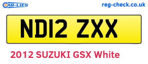 ND12ZXX are the vehicle registration plates.