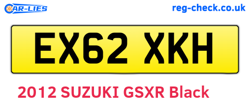 EX62XKH are the vehicle registration plates.