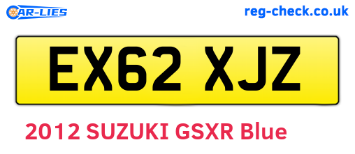 EX62XJZ are the vehicle registration plates.