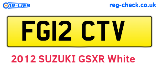 FG12CTV are the vehicle registration plates.