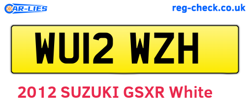 WU12WZH are the vehicle registration plates.