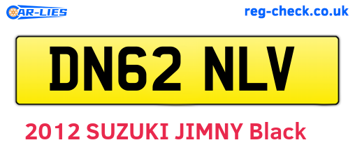 DN62NLV are the vehicle registration plates.
