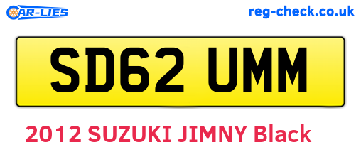 SD62UMM are the vehicle registration plates.
