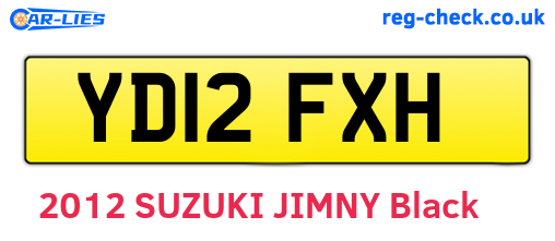 YD12FXH are the vehicle registration plates.