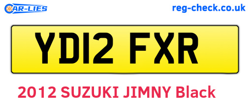 YD12FXR are the vehicle registration plates.