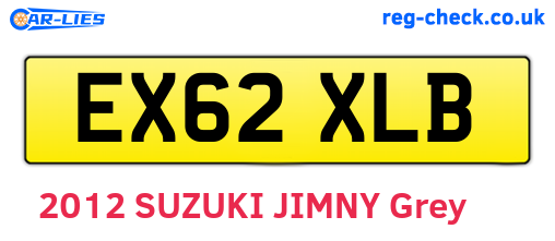 EX62XLB are the vehicle registration plates.
