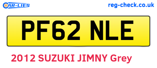 PF62NLE are the vehicle registration plates.