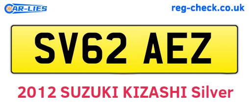 SV62AEZ are the vehicle registration plates.