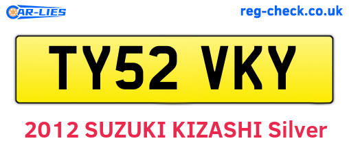 TY52VKY are the vehicle registration plates.