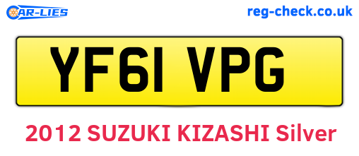 YF61VPG are the vehicle registration plates.