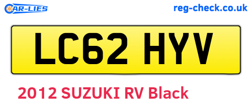 LC62HYV are the vehicle registration plates.