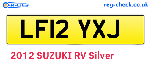 LF12YXJ are the vehicle registration plates.