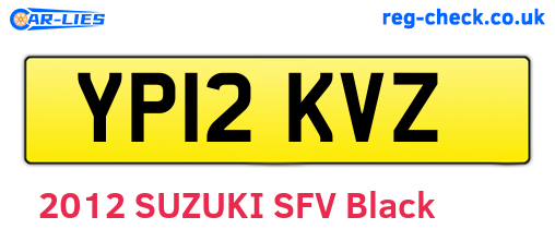 YP12KVZ are the vehicle registration plates.