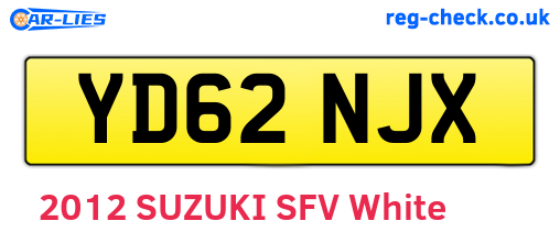 YD62NJX are the vehicle registration plates.