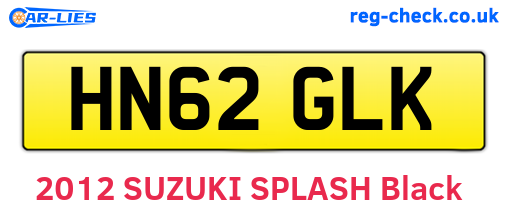 HN62GLK are the vehicle registration plates.