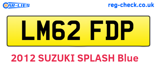 LM62FDP are the vehicle registration plates.