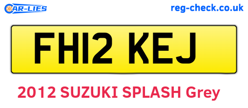 FH12KEJ are the vehicle registration plates.
