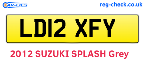 LD12XFY are the vehicle registration plates.