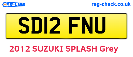 SD12FNU are the vehicle registration plates.