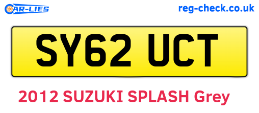 SY62UCT are the vehicle registration plates.