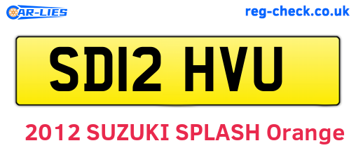 SD12HVU are the vehicle registration plates.
