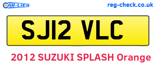 SJ12VLC are the vehicle registration plates.