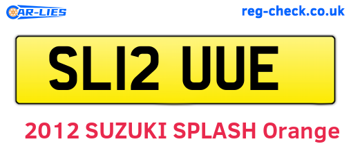 SL12UUE are the vehicle registration plates.