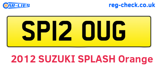 SP12OUG are the vehicle registration plates.