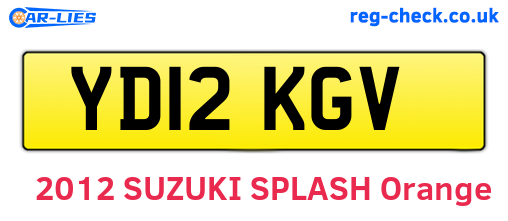 YD12KGV are the vehicle registration plates.