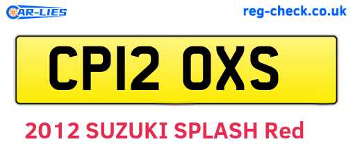 CP12OXS are the vehicle registration plates.