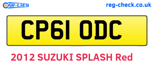 CP61ODC are the vehicle registration plates.