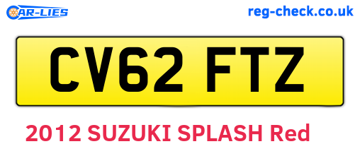 CV62FTZ are the vehicle registration plates.