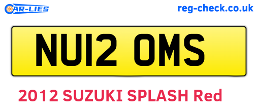 NU12OMS are the vehicle registration plates.