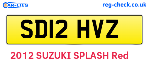 SD12HVZ are the vehicle registration plates.