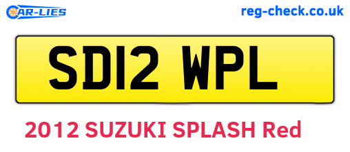 SD12WPL are the vehicle registration plates.