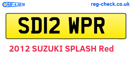 SD12WPR are the vehicle registration plates.