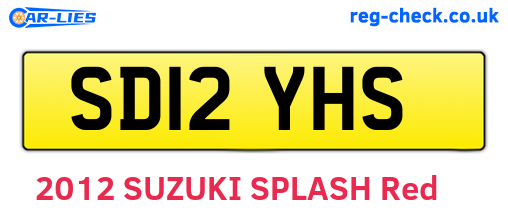 SD12YHS are the vehicle registration plates.