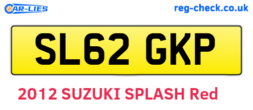 SL62GKP are the vehicle registration plates.