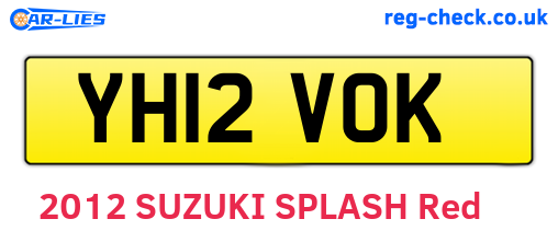 YH12VOK are the vehicle registration plates.
