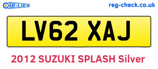 LV62XAJ are the vehicle registration plates.