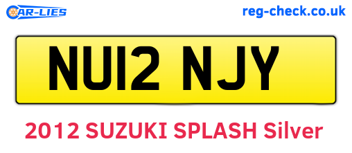 NU12NJY are the vehicle registration plates.