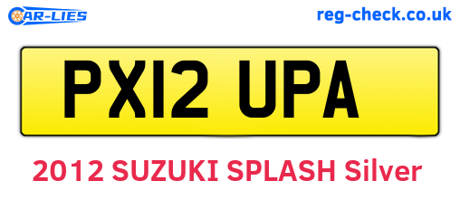 PX12UPA are the vehicle registration plates.