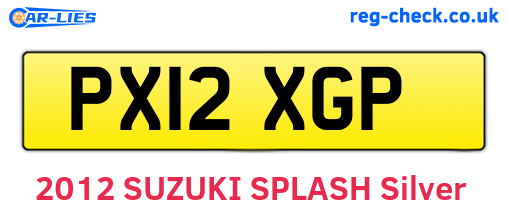 PX12XGP are the vehicle registration plates.
